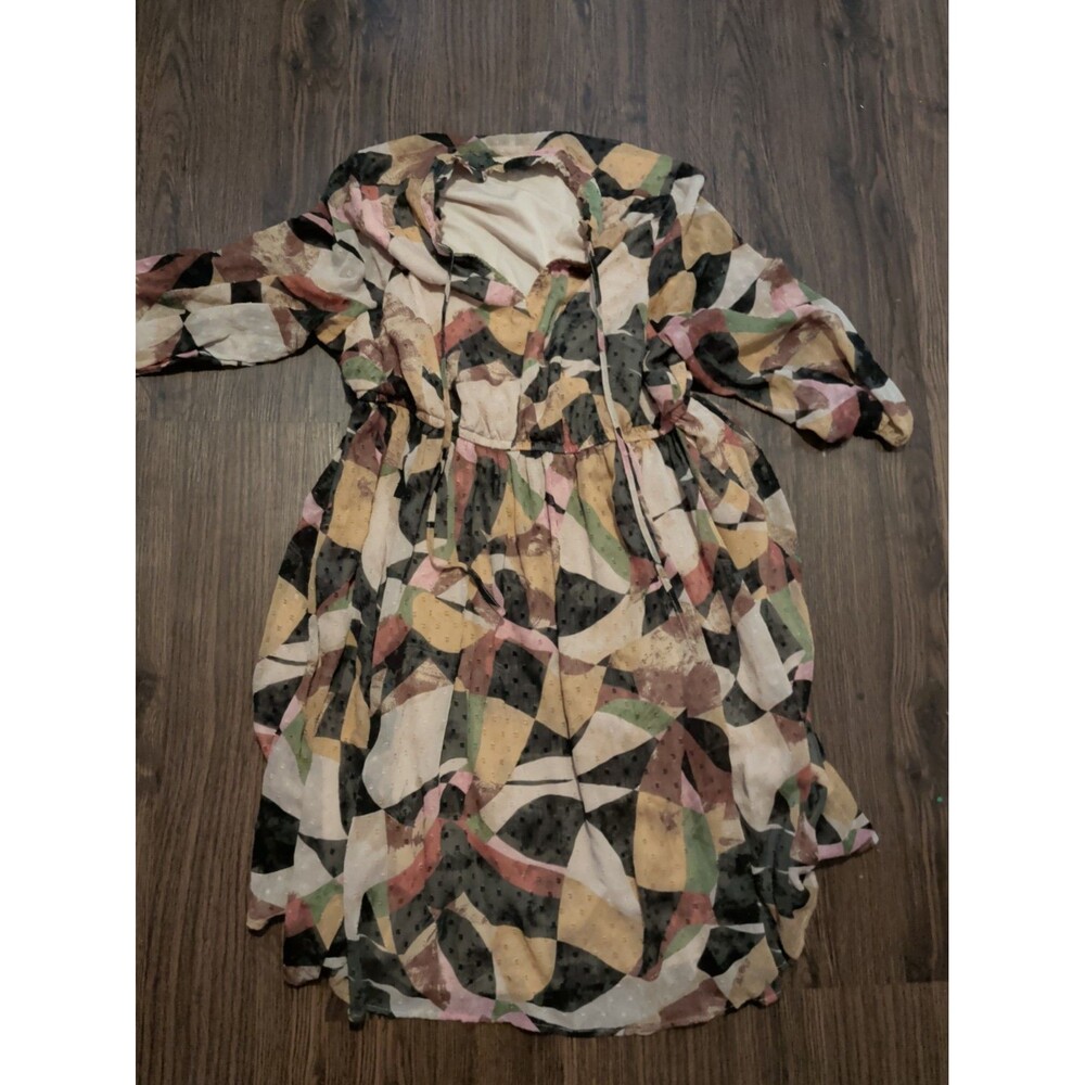 Torrid Dress Women's Plus Size 1 Brown Black Green Multi Colored